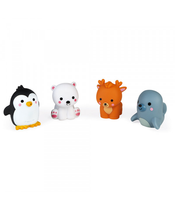 4 GICLEURS DE BAIN - LES ANIMAUX POLAIRES