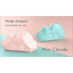 MOB - Mini Réveil Cloudy - Bleu Turquoise