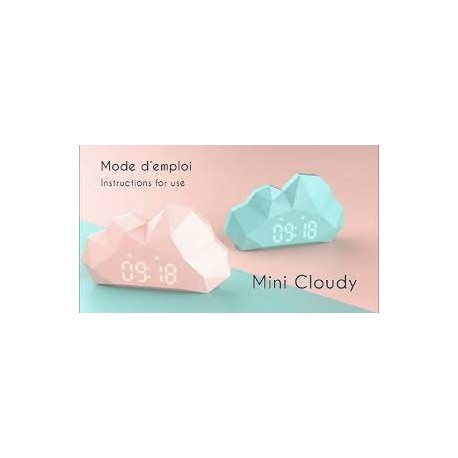 MOB - Mini Réveil Cloudy - Bleu Turquoise