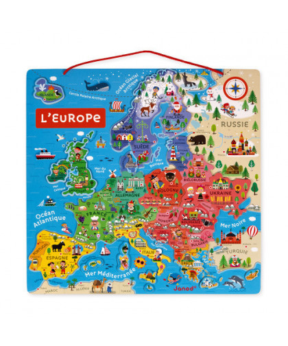 CARTE D'EUROPE MAGNETIQUE