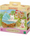 LES JUMEAUX LAPIN CHOCOLAT ET POUSSETTE DOUBLE