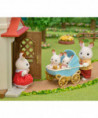 LES JUMEAUX LAPIN CHOCOLAT ET POUSSETTE DOUBLE