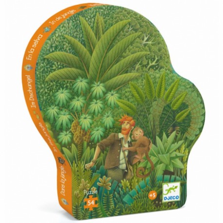 Puzzle silhouette : dans la jungle