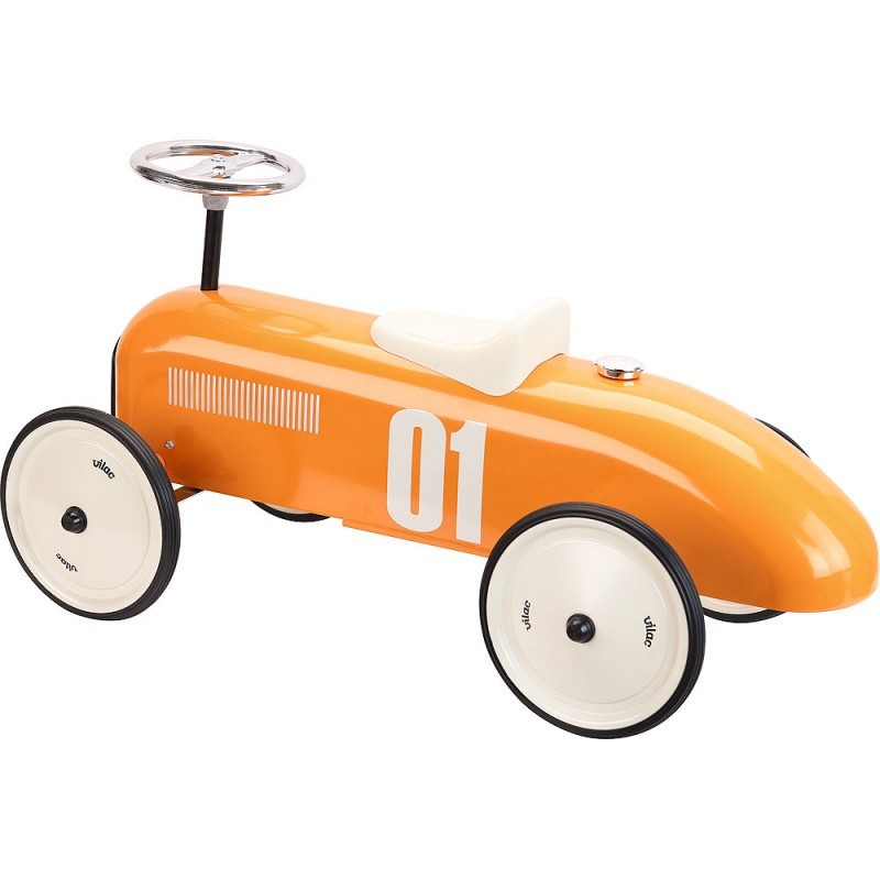 VILAC - Porteur voiture vintage orange - Le zèbre à pois sprl