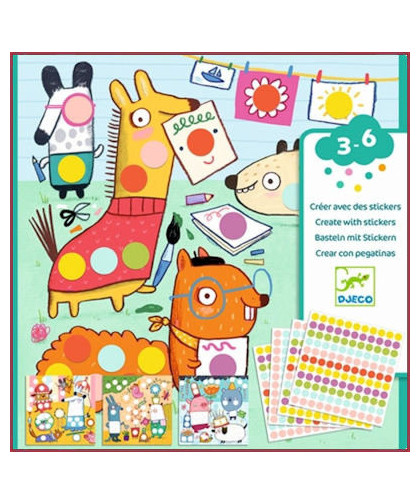 STICKERS POUR LES PETITS - AVEC DES GOMMETTES RONDES