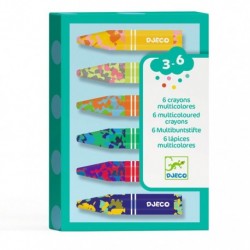 DJECO - Les couleurs des petits - 6 crayons multicolores