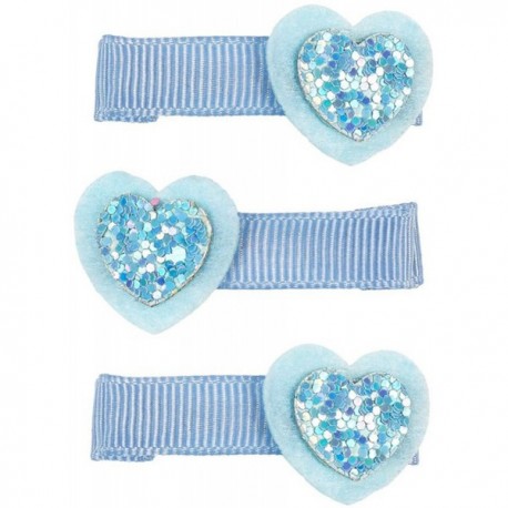 SOUZA - Pinces à cheveux Liese - cœur - bleu