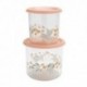 GOOD LUNCH SNACK CONTAINERS L (SET OF 2) PUPPIES & POPPIES