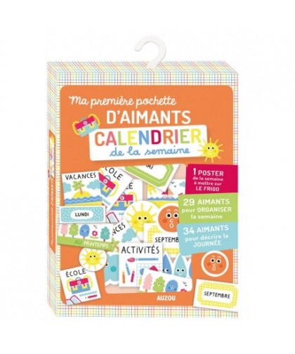 MA PREMIERE POCHETTE D'AIMANTS CALENDRIER DE LA SEMAI