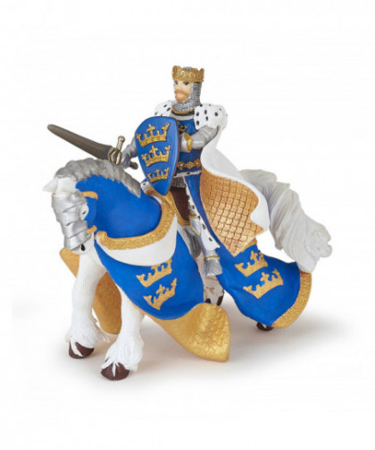 LE MÉDIÉVAL - FANTASTIQUE - CHEVAL DU ROI ARTHUR BLEU