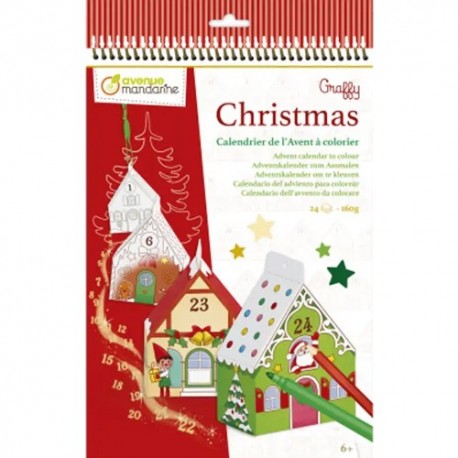 GRAFFY CHRISTMAS - CALENDRIER DE L'AVENT À COLORIER