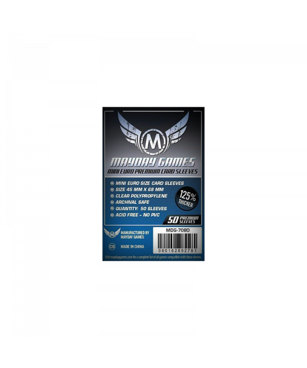 SLEEVES 45X68MM MINI EURO PREMIUM