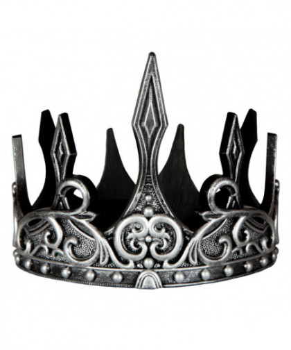 COURONNE DE ROI LUXE LATEX  ARGENT - NOIR
