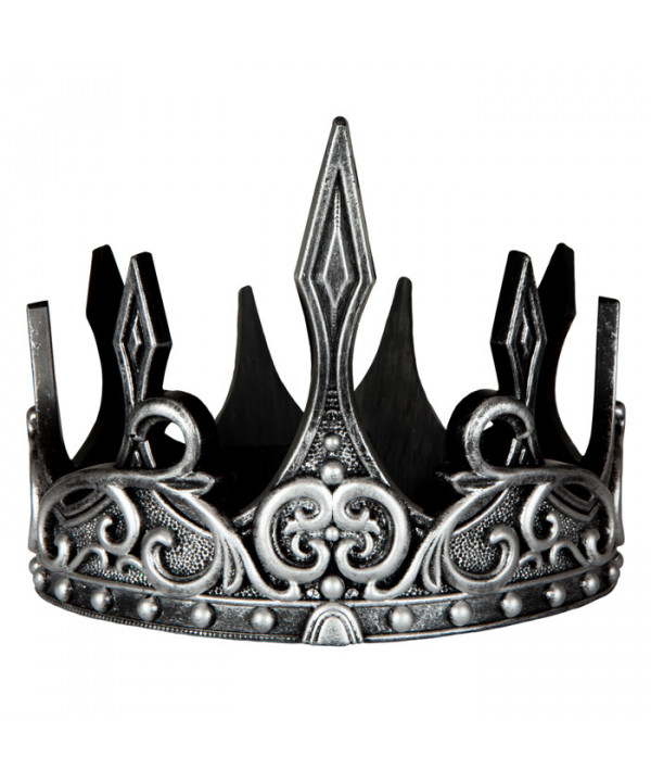 COURONNE DE ROI LUXE LATEX  ARGENT - NOIR