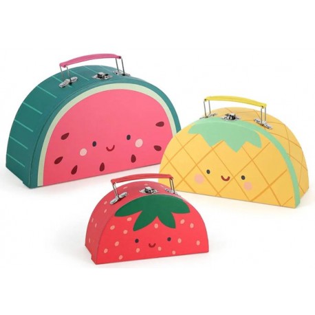 SET DE 3 VALISETTES FRUITS - SARAH BETZ