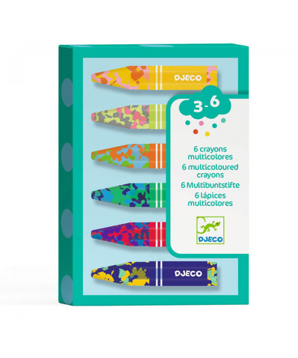 LES COULEURS DES PETITS - 6 CRAYONS MULTICOLORES